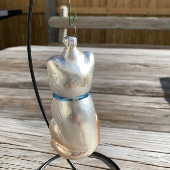 Vintage Glass West Germany Cat Ornament - Picture 6 of 10